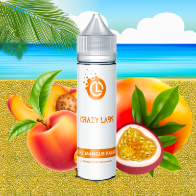 Pêche Mangue Passion 50ml - Crazy Labs