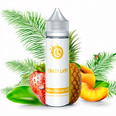 Ananas Fraise Pêche 50ml - Crazy Labs